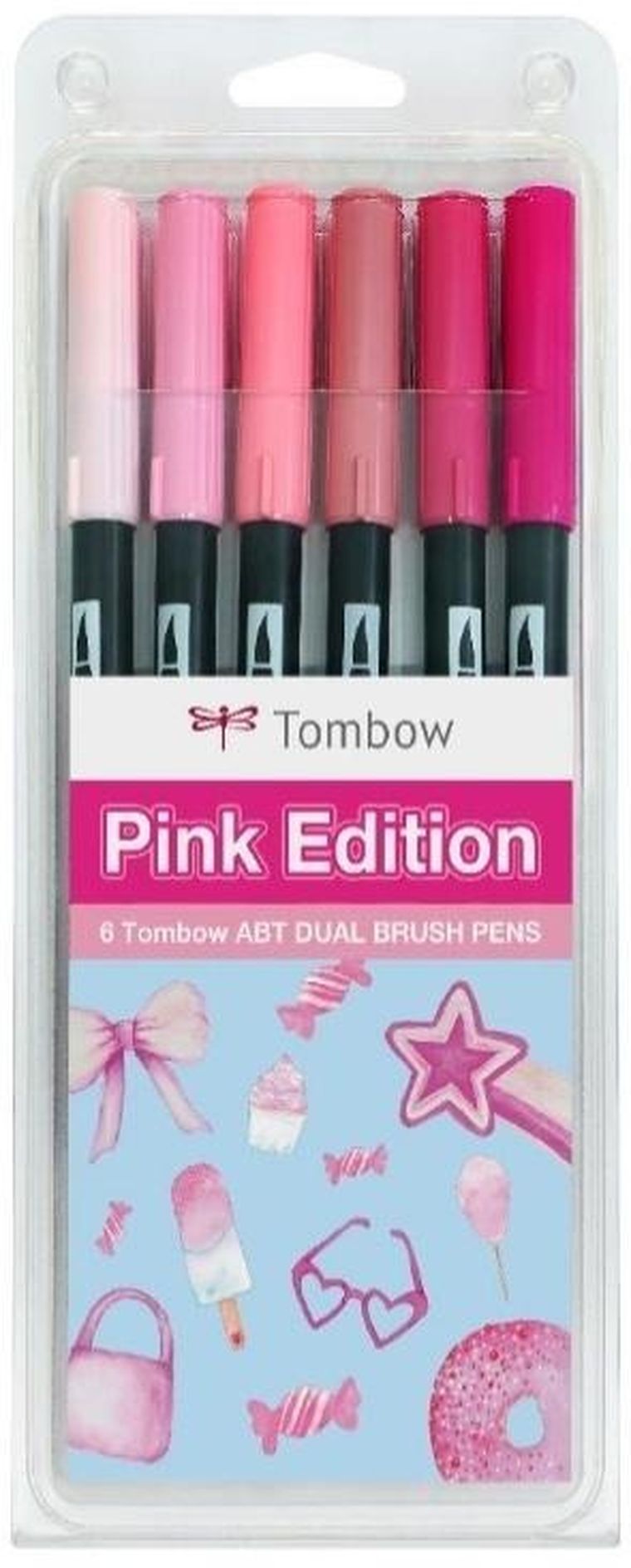 Tombow, Pink Edition, markery dwustronne, 6 kolorów