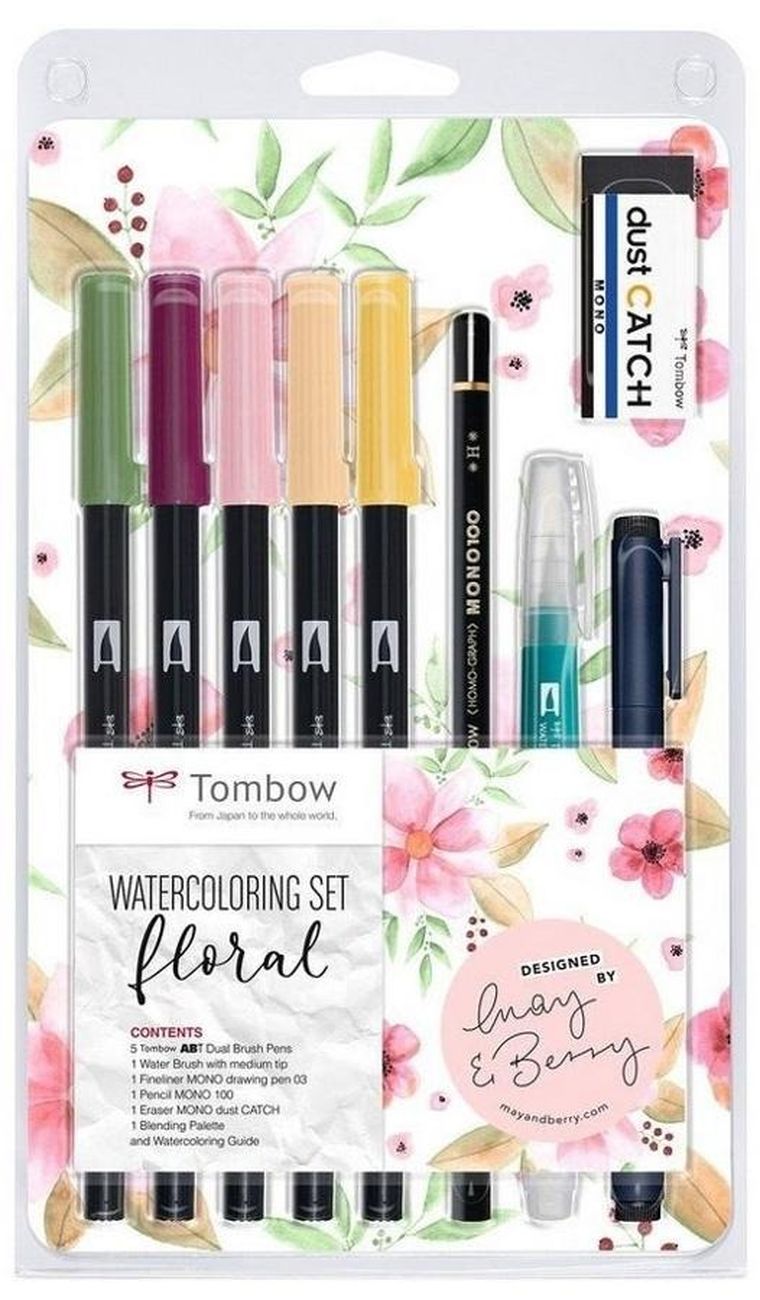 Tombow, zestaw do akwareli, Floral