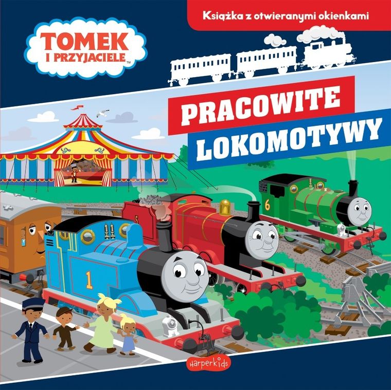 Tomek i przyjaciele. Pracowite lokomotywy. Książka z otwieranymi okienkami