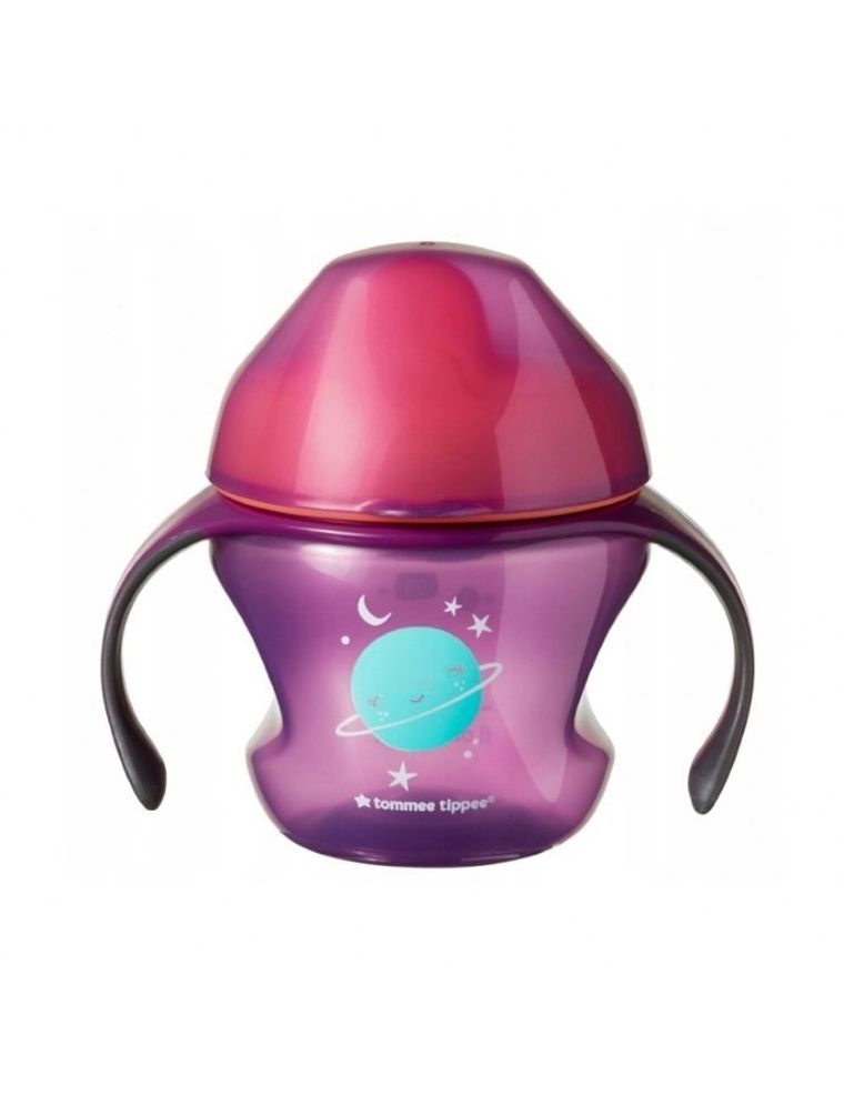 Tommee Tippee, kubek z uchwytami, girl, 150 ml, 4m+