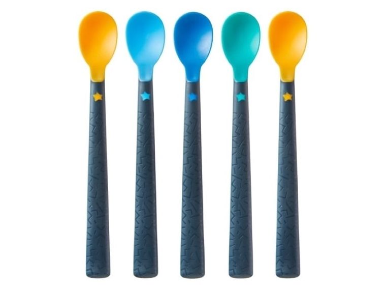 Tommee Tippee, łyżeczka z długim uchwytem, 4m+, 5 szt.