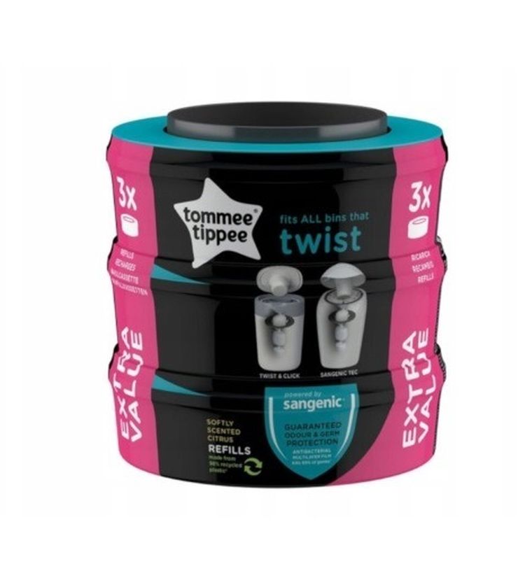 Tommee Tippee, Sangenic Twist, wkład uzupełniający do pojemnika, 3 szt.