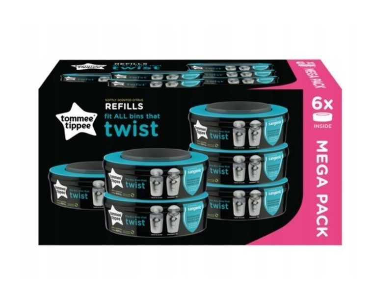 Tommee Tippee, Sangenic Twist, wkład uzupełniający do pojemnika, 6 szt.