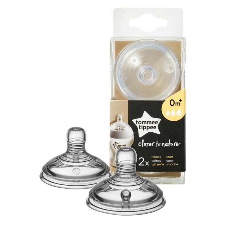 Tommee Tippee, silikonowy smoczek na butelkę, 0m+, 2 szt.