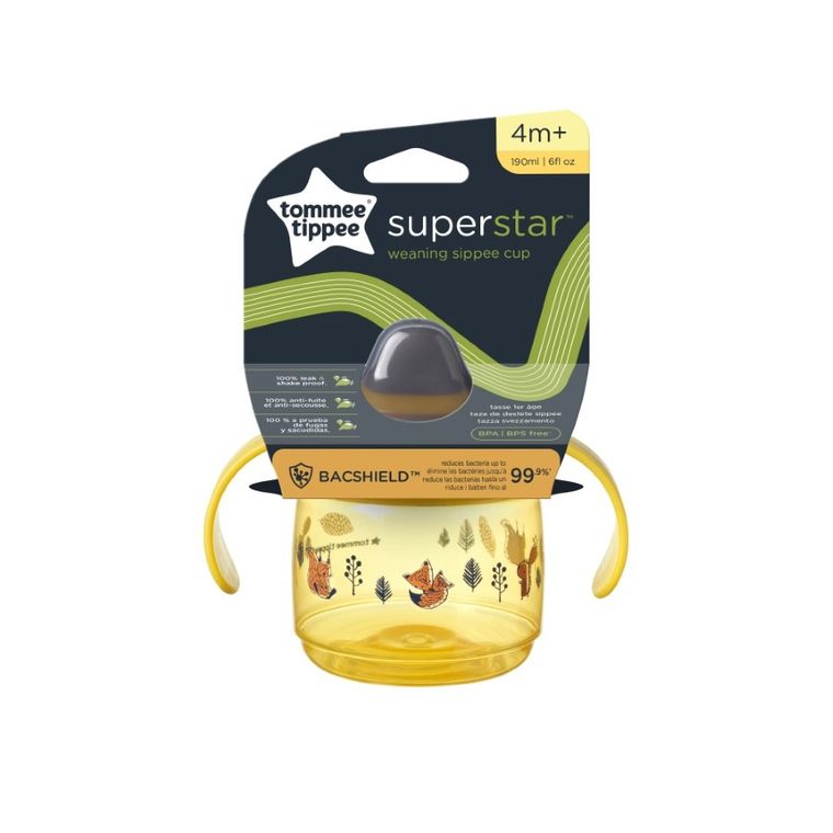 Tommee Tippee, Sippee, kubek treningowy, żółty, 190 ml