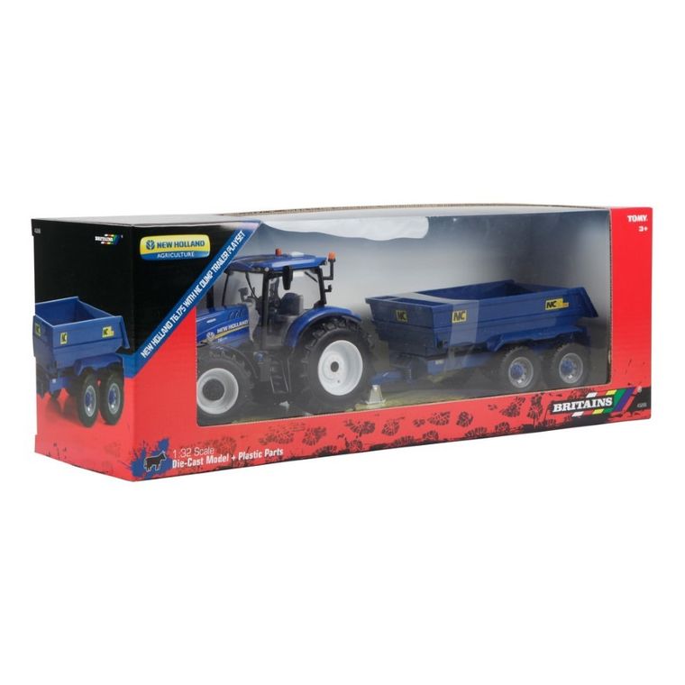Tomy, Britains, Traktor New Holand T6 z przyczepą, pojazd