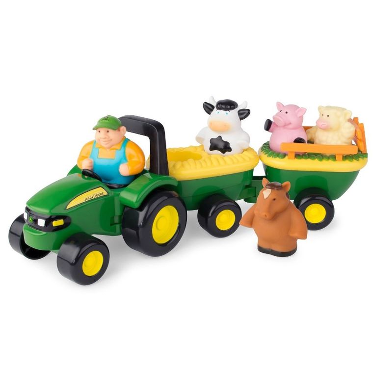 Tomy, John Deere, traktor z akcesoriami