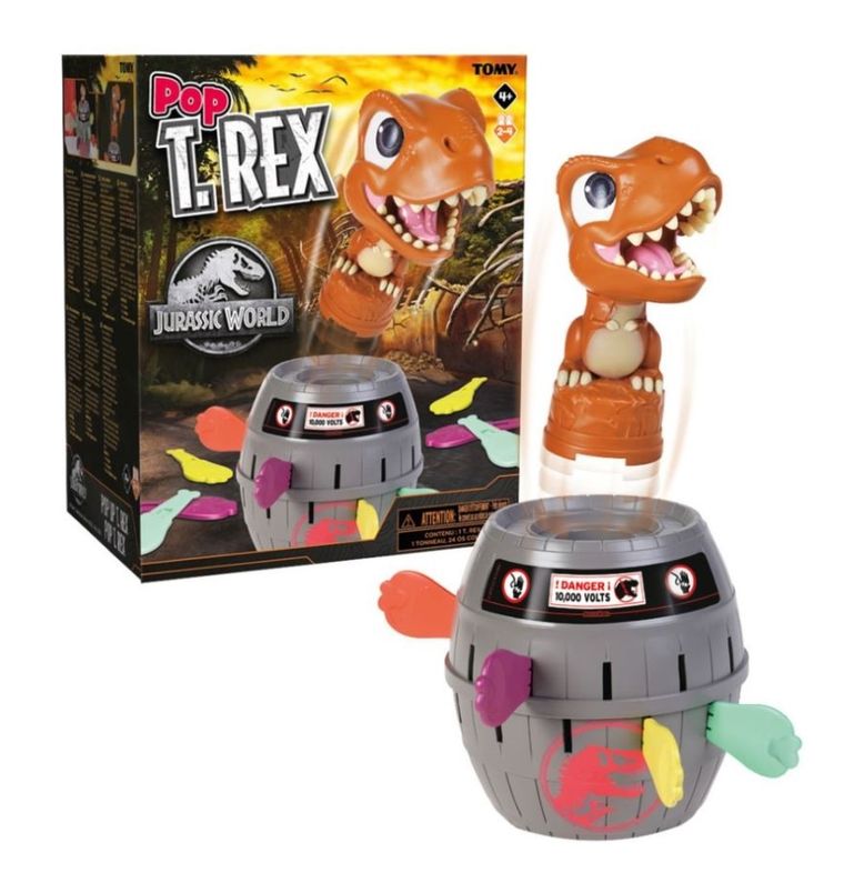 Tomy, Jurassic World, Pop Up, T-Rex, gra familijna