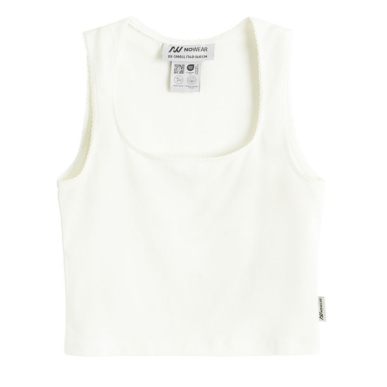 Top bez rękawów z domieszką modalu NOWEAR