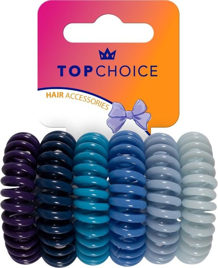 Top Choice, gumki do włosów, 6 szt.