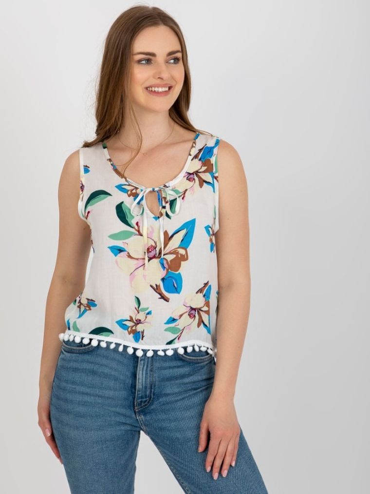 Top damski, biały, Baiyibaishun