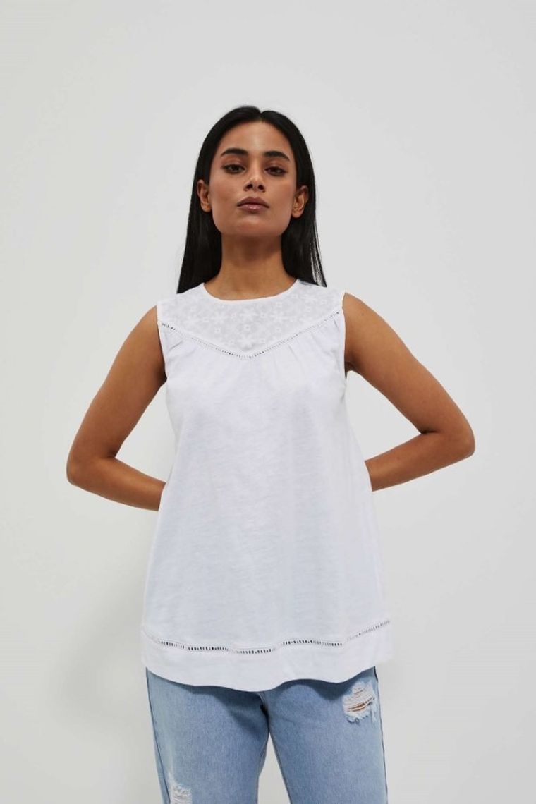 Top damski, biały, Moodo