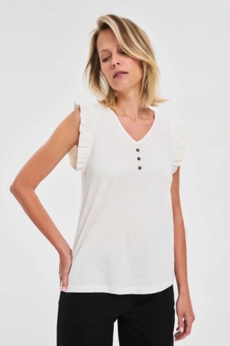 Top damski, biały, Moodo