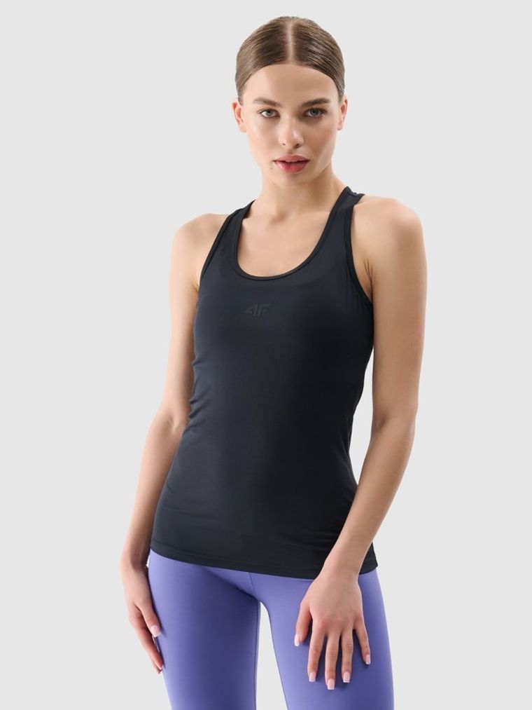 Top damski, czarny, 4f