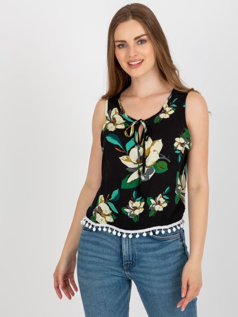 Top damski, czarny, Baiyibaishun