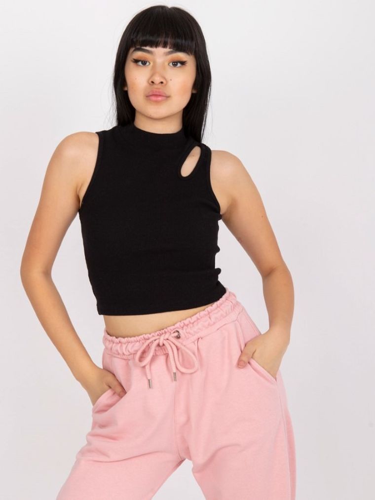 Top damski, czarny, Rue Paris