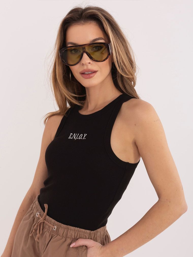 Top damski, czarny, Sublevel