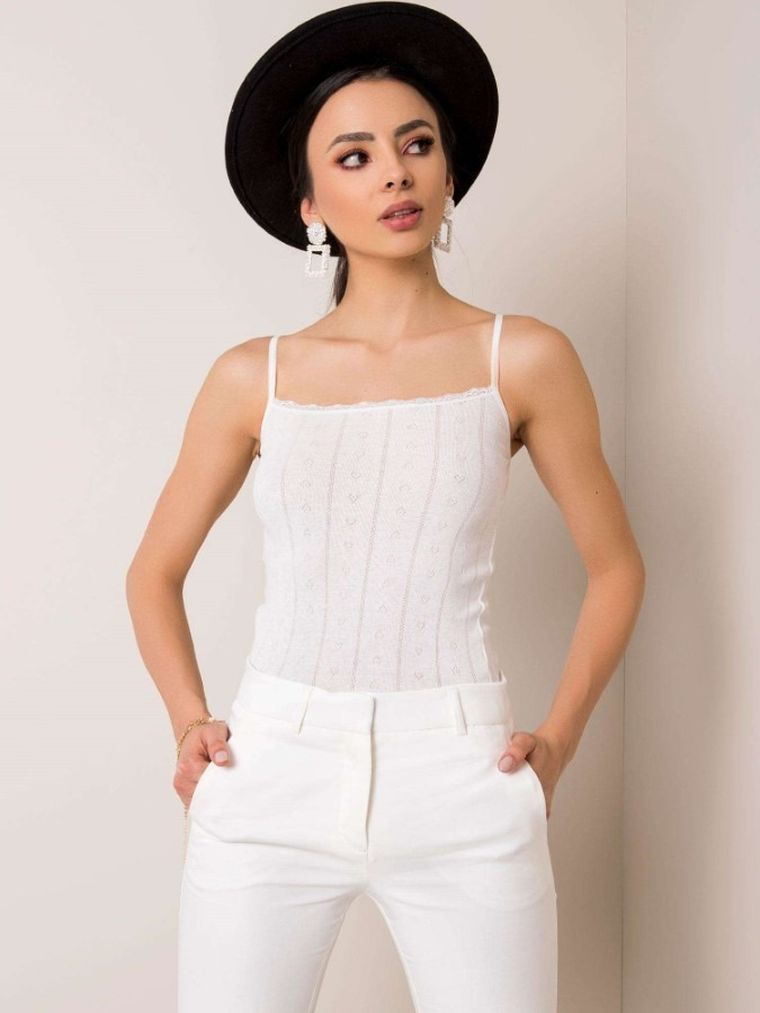 Top damski, ecru, Berrak