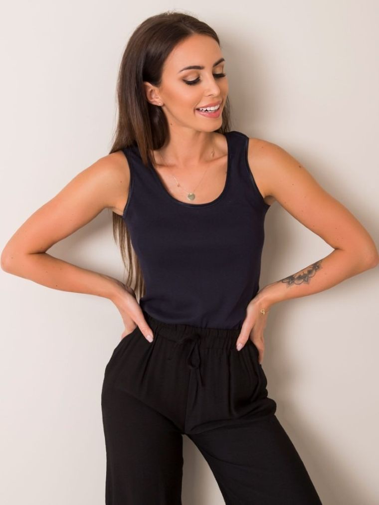 Top damski, granatowy, Berrak