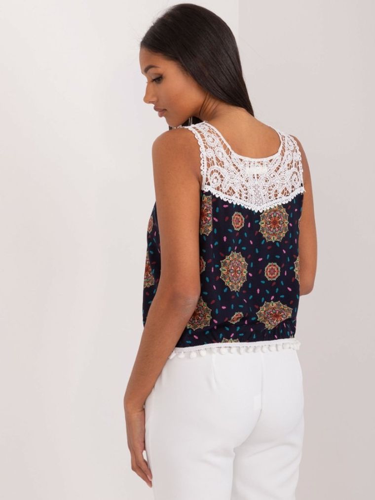 Top damski, granatowy, Factory Price