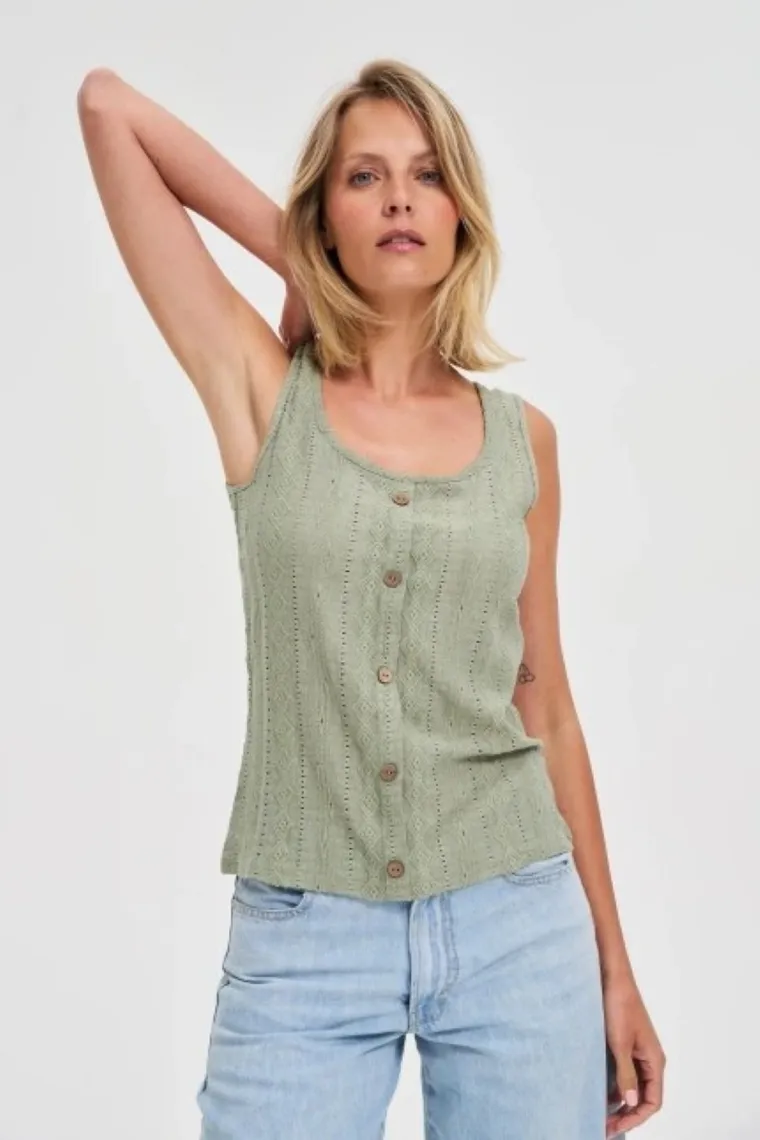 Top damski, khaki, Moodo