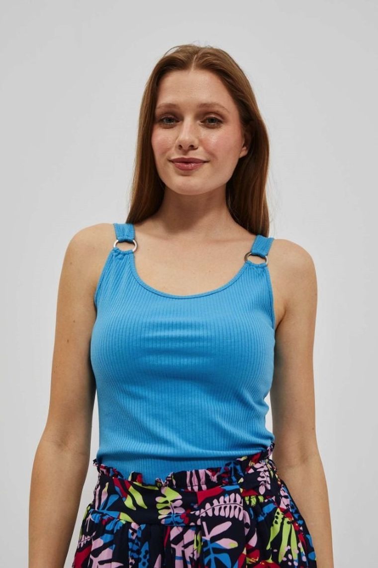 Top damski, niebieski, Moodo