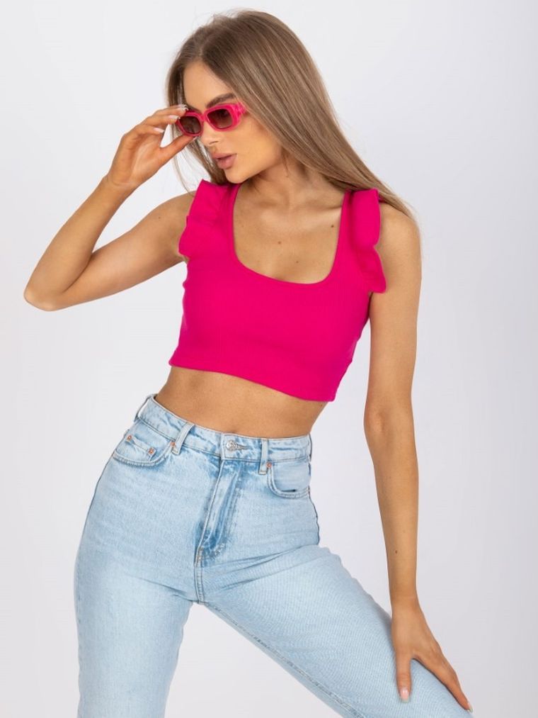 Top damski, różowy, Rue Paris