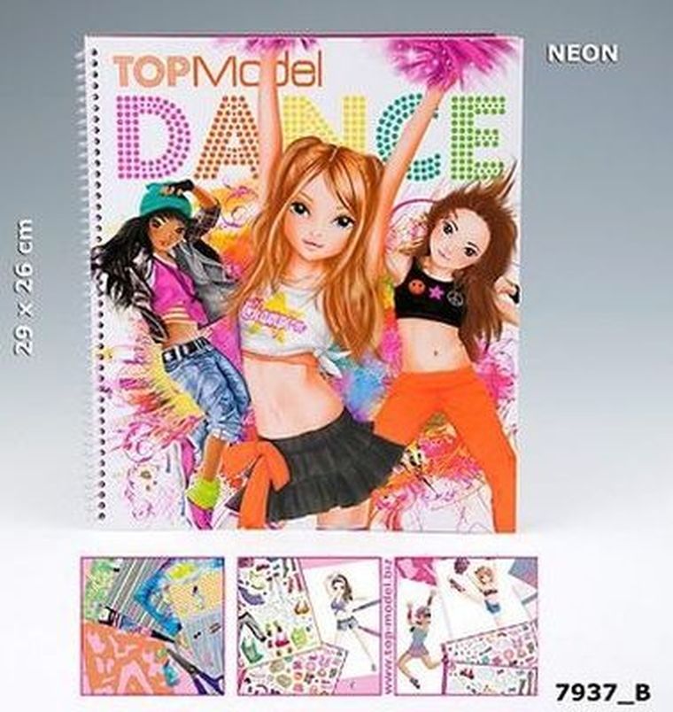 Top Model, Dance, zestaw kreatywny z szablonami i naklejkami