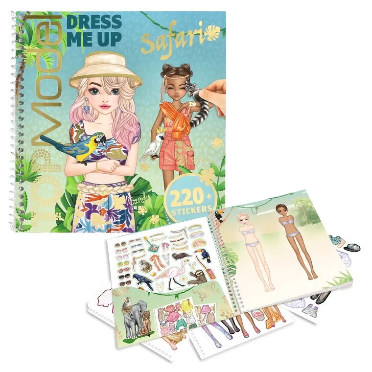 Top Model, Dress Me Up, Safari, zestaw kreatywny z naklejkami