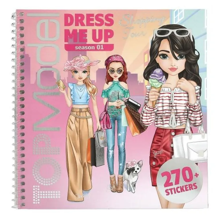 Top Model, Dress Me Up, Shopping Tour, zestaw kreatywny z naklejkami
