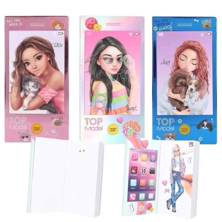 Top Model, kolorowanka telefon, grająca, 1 szt.