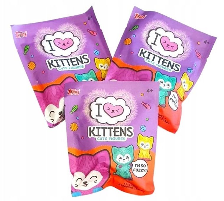 Topps, I Love Kittens, saszetka z figurką i kartą kolekcjonerską, 1 szt.