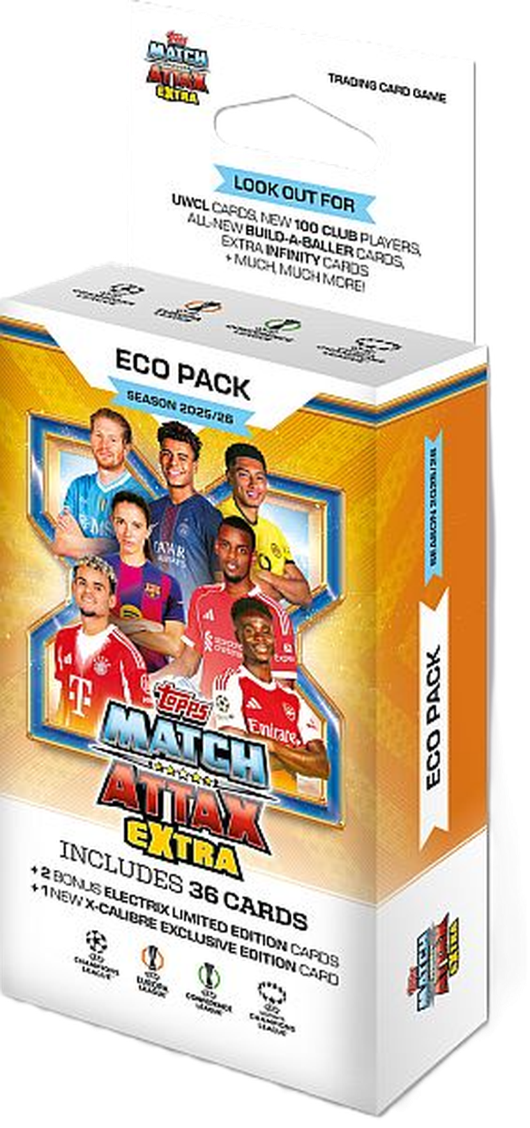 Topps, UEFA Champions League, Match Attax Extra 2025/26, Eco Pack, zestaw saszetek z kartami kolekcjonerskimi