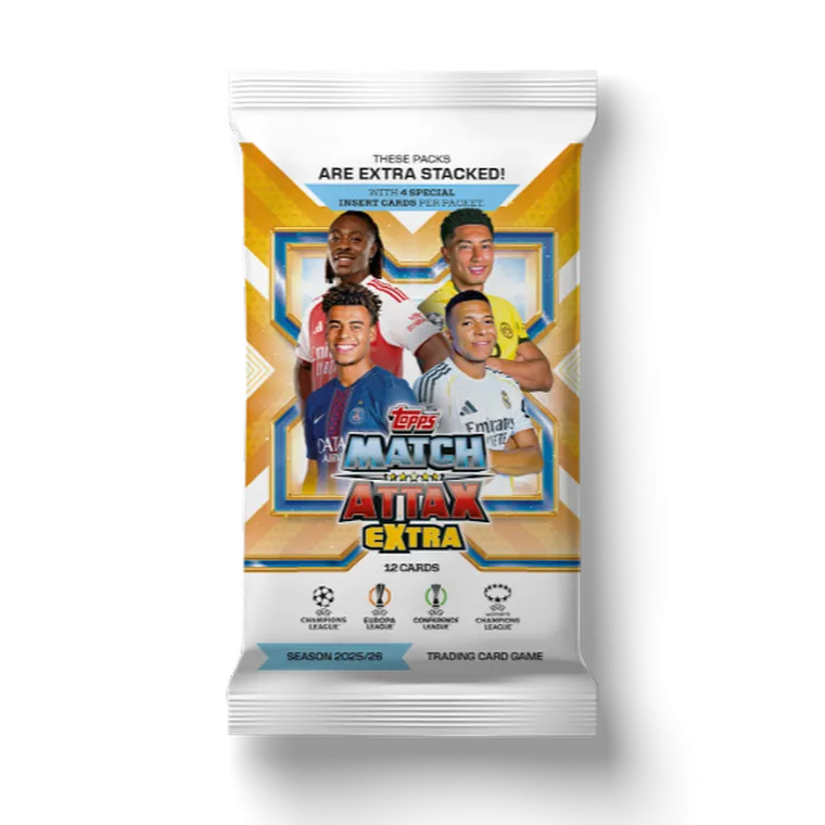 Topps, UEFA Champions League, Match Attax Extra 2025/26, saszetka z kartami kolekcjonerskimi, 1 szt.