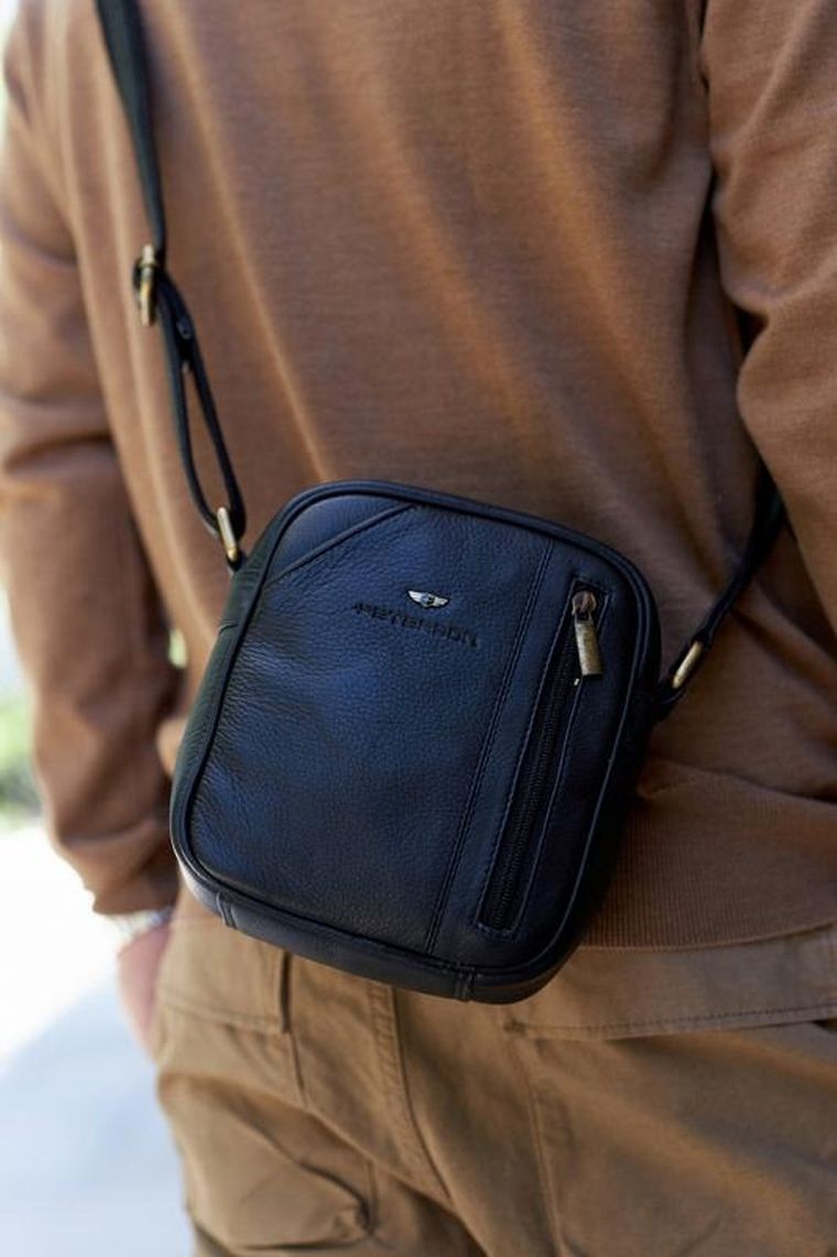 Torba listonoszka, czarna, Peterson