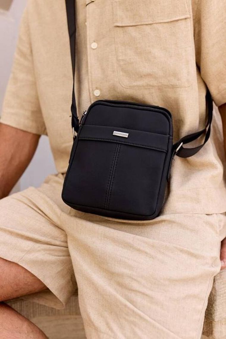 Torba listonoszka, czarna, Rovicky