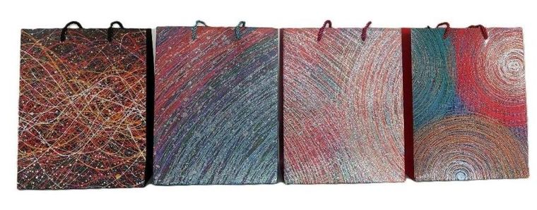 Torba prezentowa, brokat, rozmiar M, 1 szt.