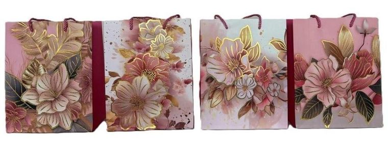 Torba prezentowa, kwiaty, rozmiar M, 1 szt.