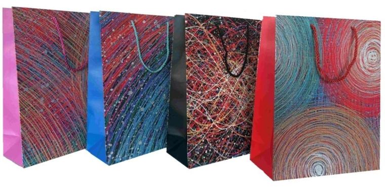 Torba prezentowa, rozmiar L brokat, 1 szt.