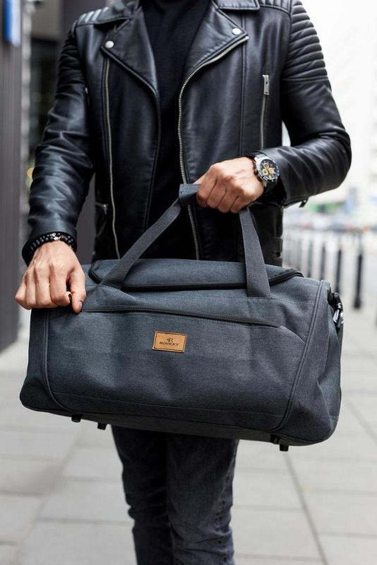 Torba sportowo-podróżna, grafitowa, Rovicky