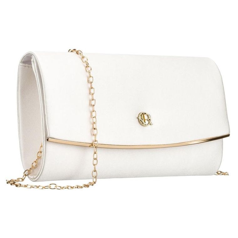 Torebka kopertówka, biała, Rovicky