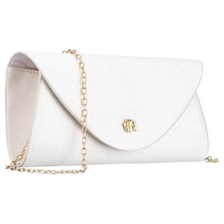 Torebka kopertówka, biała, Rovicky