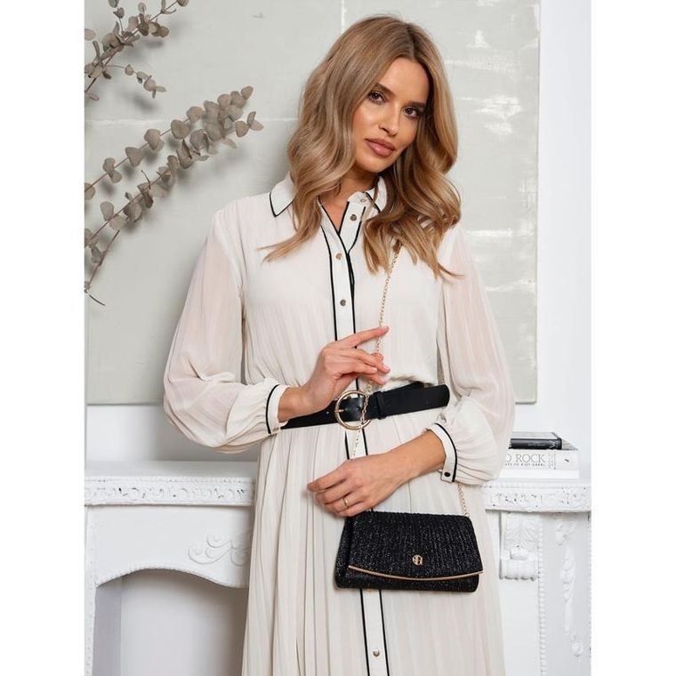 Torebka kopertówka, czarna, Rovicky