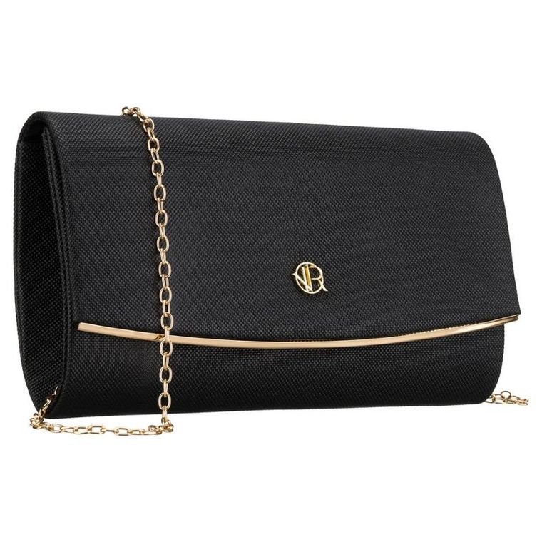 Torebka kopertówka, czarna, Rovicky