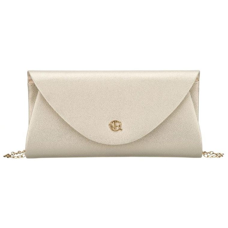 Torebka kopertówka, złota, skóra ekologiczna, Rovicky