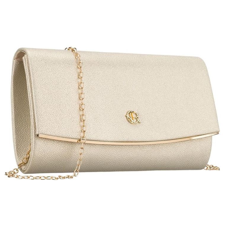 Torebka kopertówka, złota, skóra ekologiczna, Rovicky