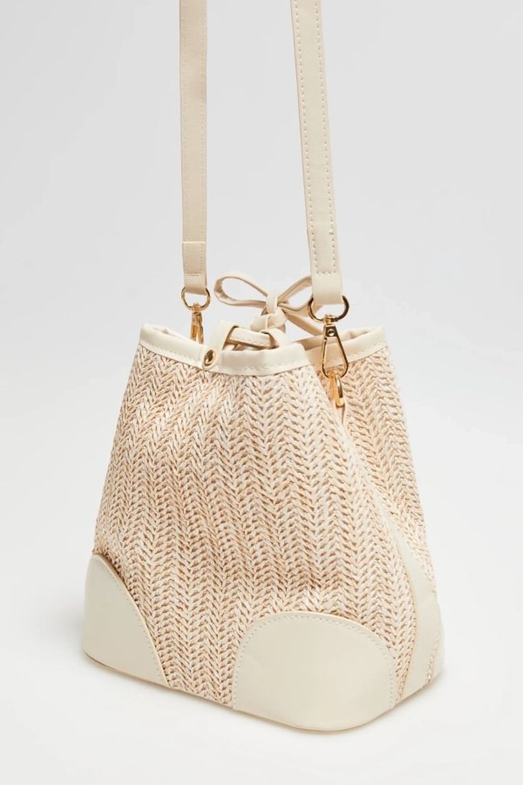 Torebka listonoszka, beżowa, Moodo