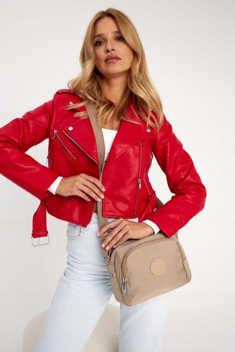 Torebka listonoszka, beżowa, Peterson