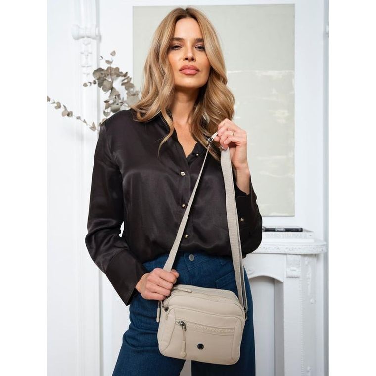 Torebka listonoszka, beżowa, Peterson