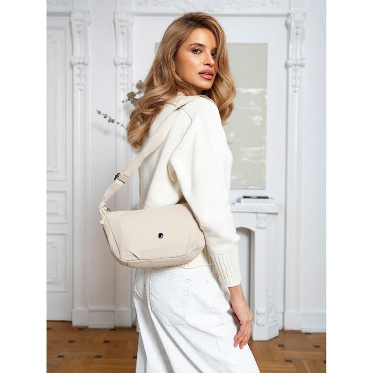 Torebka listonoszka, beżowa, Peterson